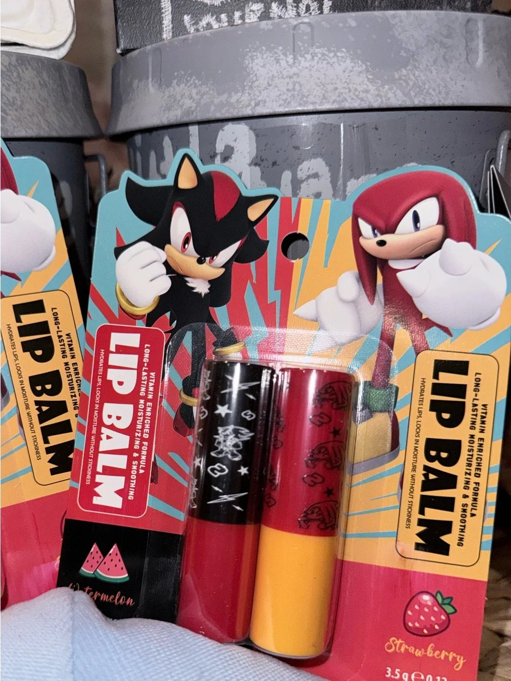 Sonic the Hedgehog Shadow & Knuckles Lip Balm 2-Pack